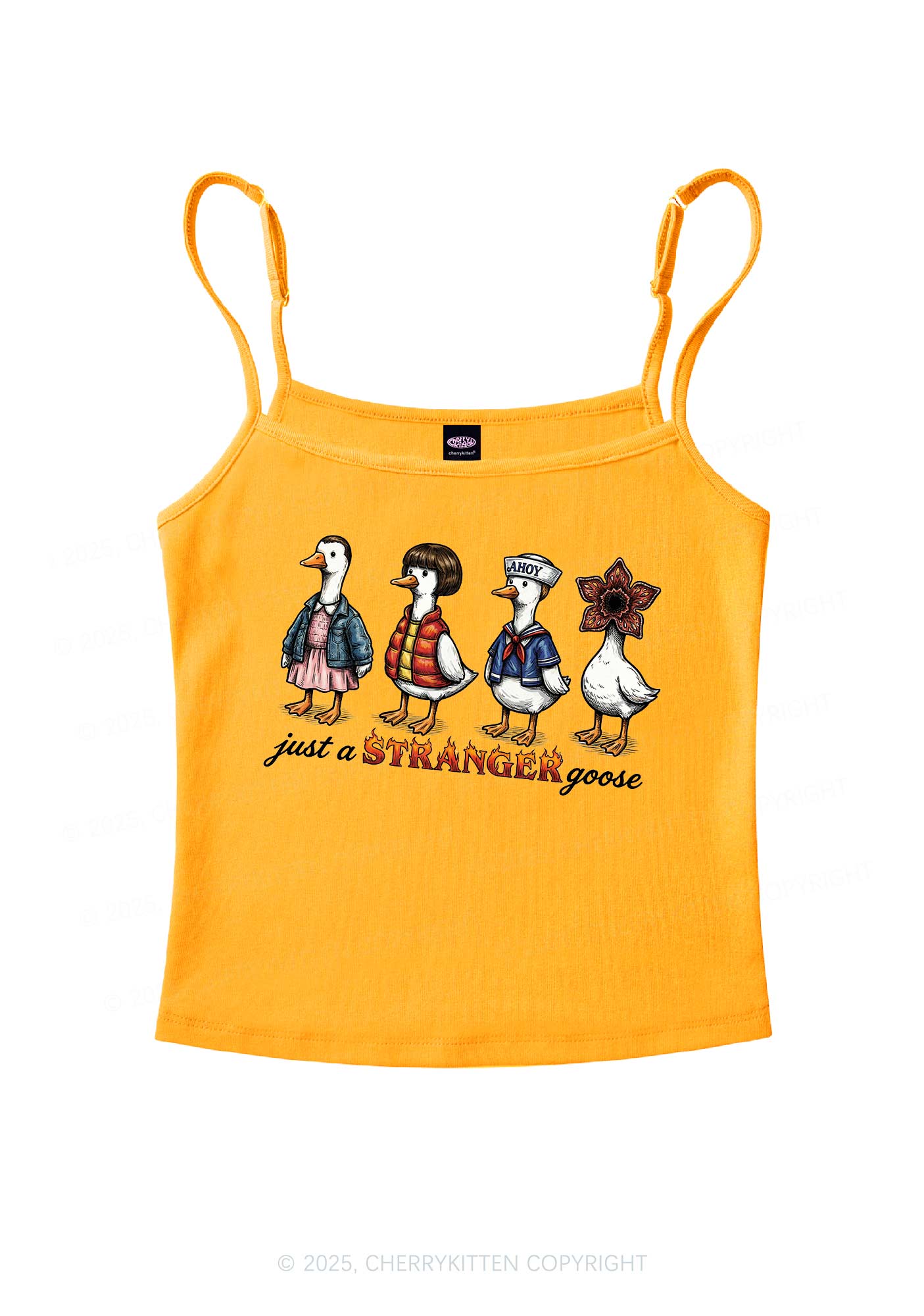 Just A Stranger Goose Y2K Spaghetti Strap Cami Cherrykitten