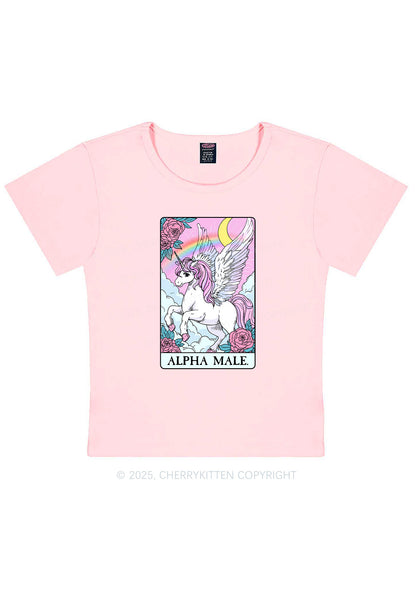 Rose Unicorn Alpha Male Y2K Baby Tee Cherrykitten