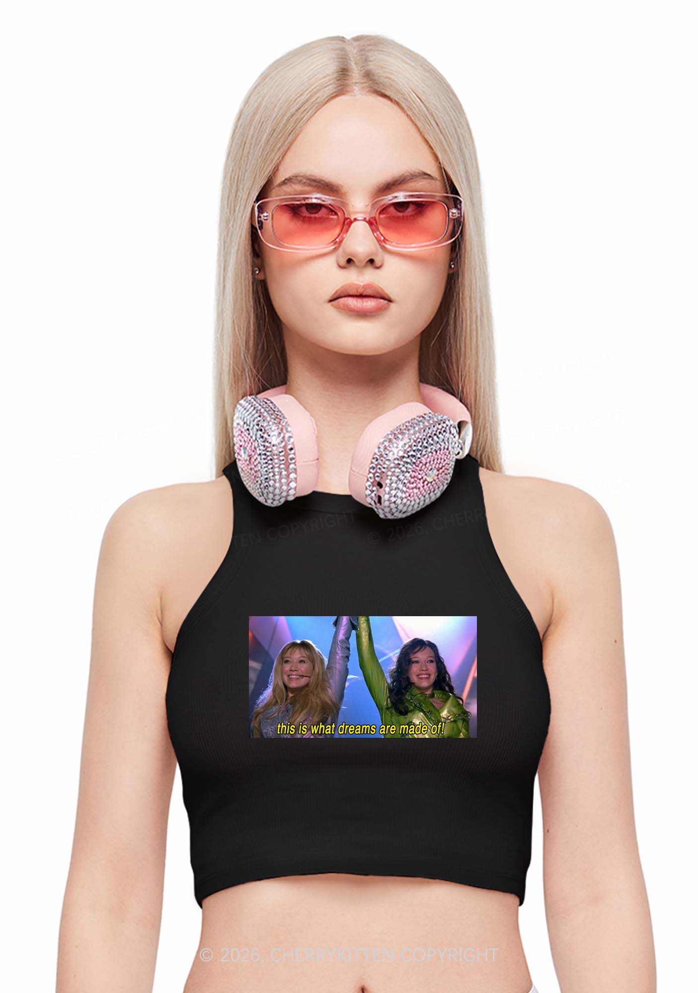 This Is What Dreams Are Y2K Crop Tank Top Cherrykitten