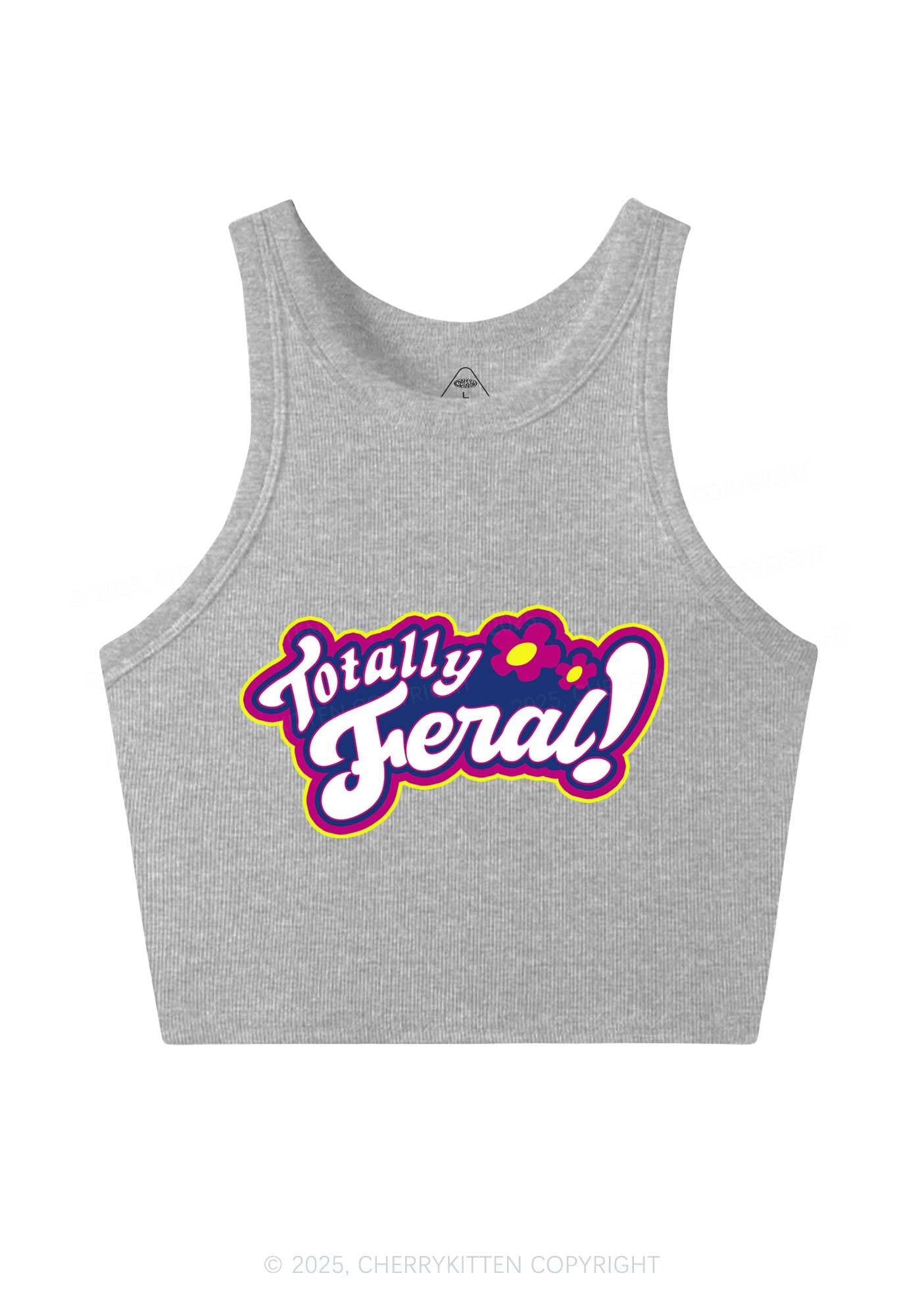 Totally Feral Y2K Crop Tank Top Cherrykitten