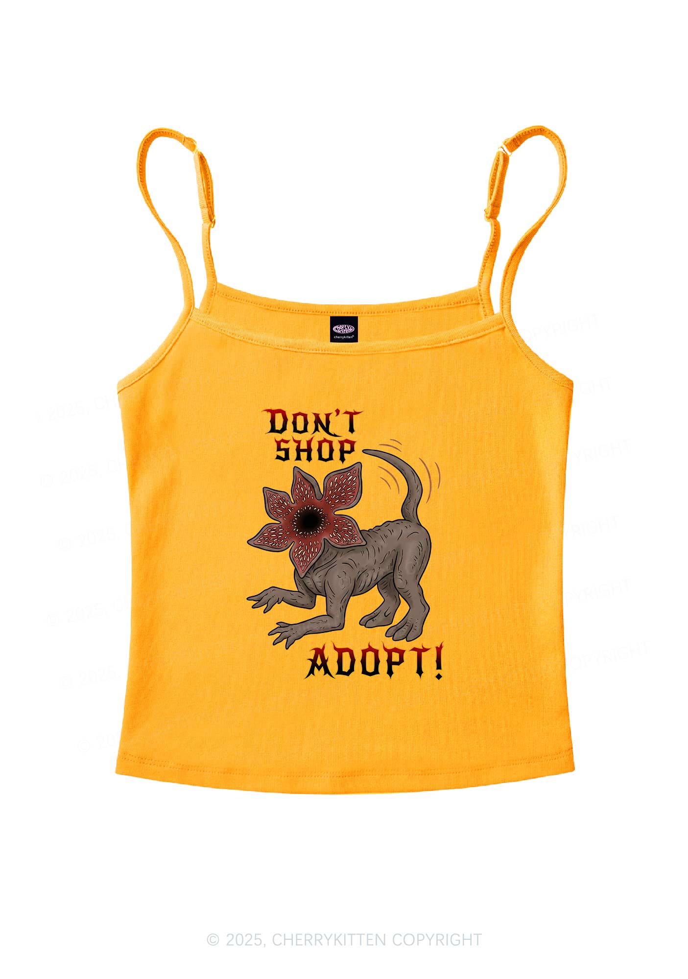 Dont Shop Adopt Y2K Spaghetti Strap Cami Cherrykitten