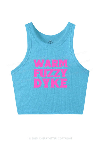 Warm Fuzzy Dyke Y2K Crop Tank Top Cherrykitten