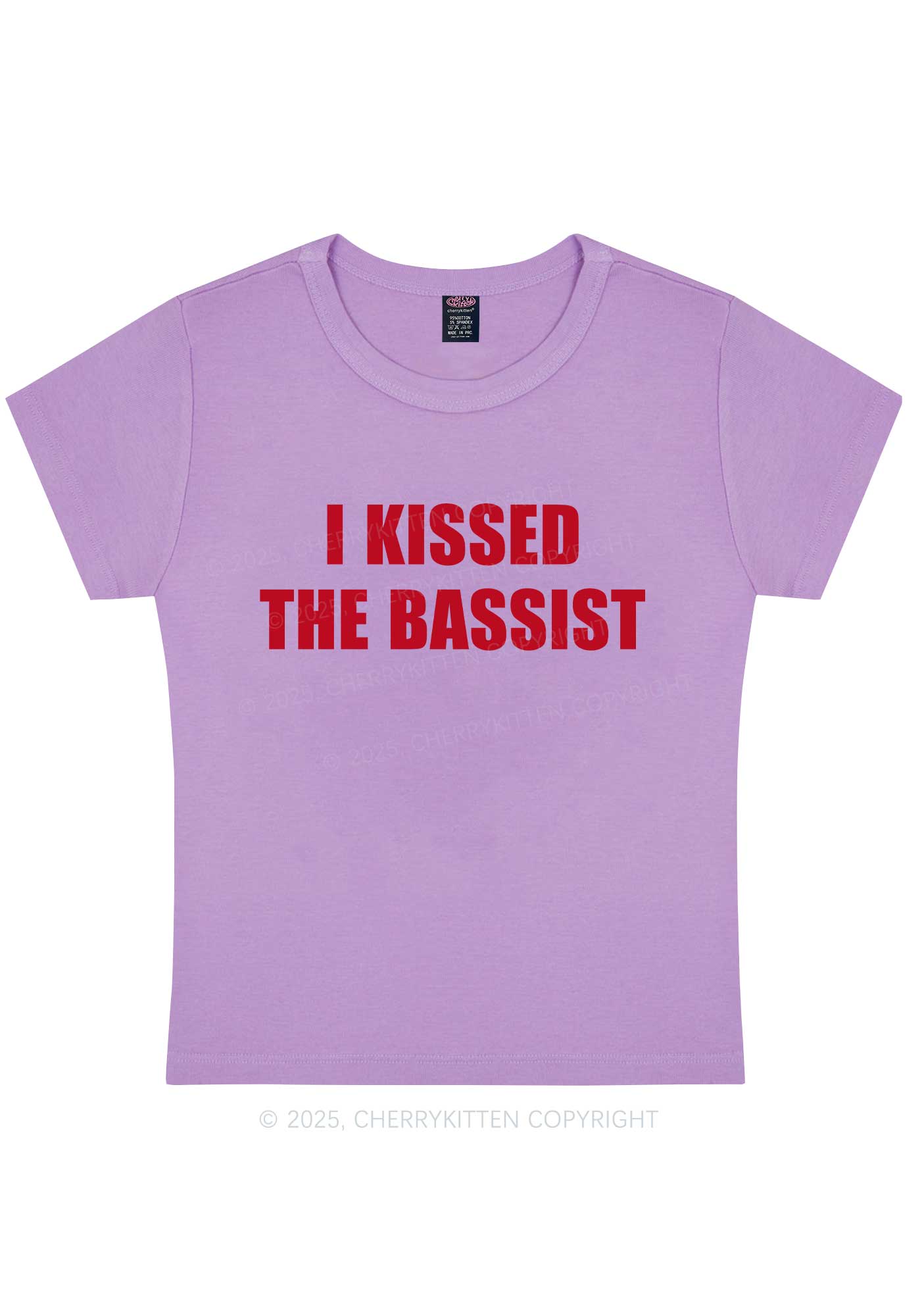 I Kissed The Bassist Y2K Baby Tee Cherrykitten