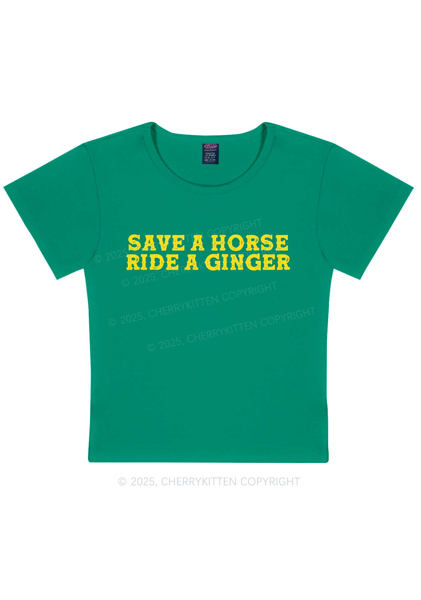 Ride A Ginger Y2K Baby Tee Cherrykitten