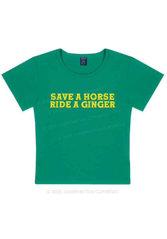 Ride A Ginger Y2K Baby Tee Cherrykitten