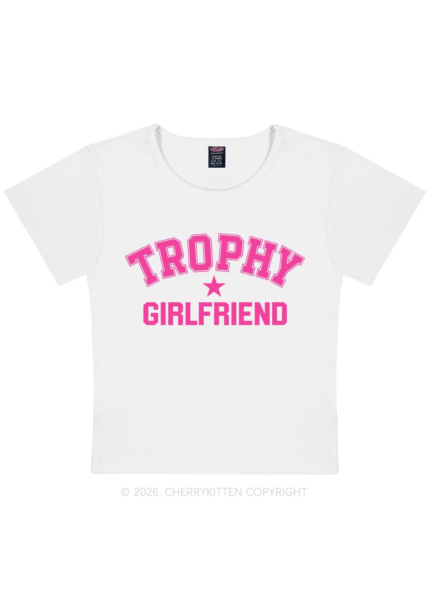 Trophy Girlfriend Y2K Baby Tee Cherrykitten