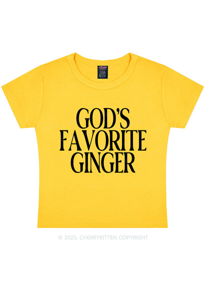 Gods Favorite Ginger Y2K Baby Tee Cherrykitten