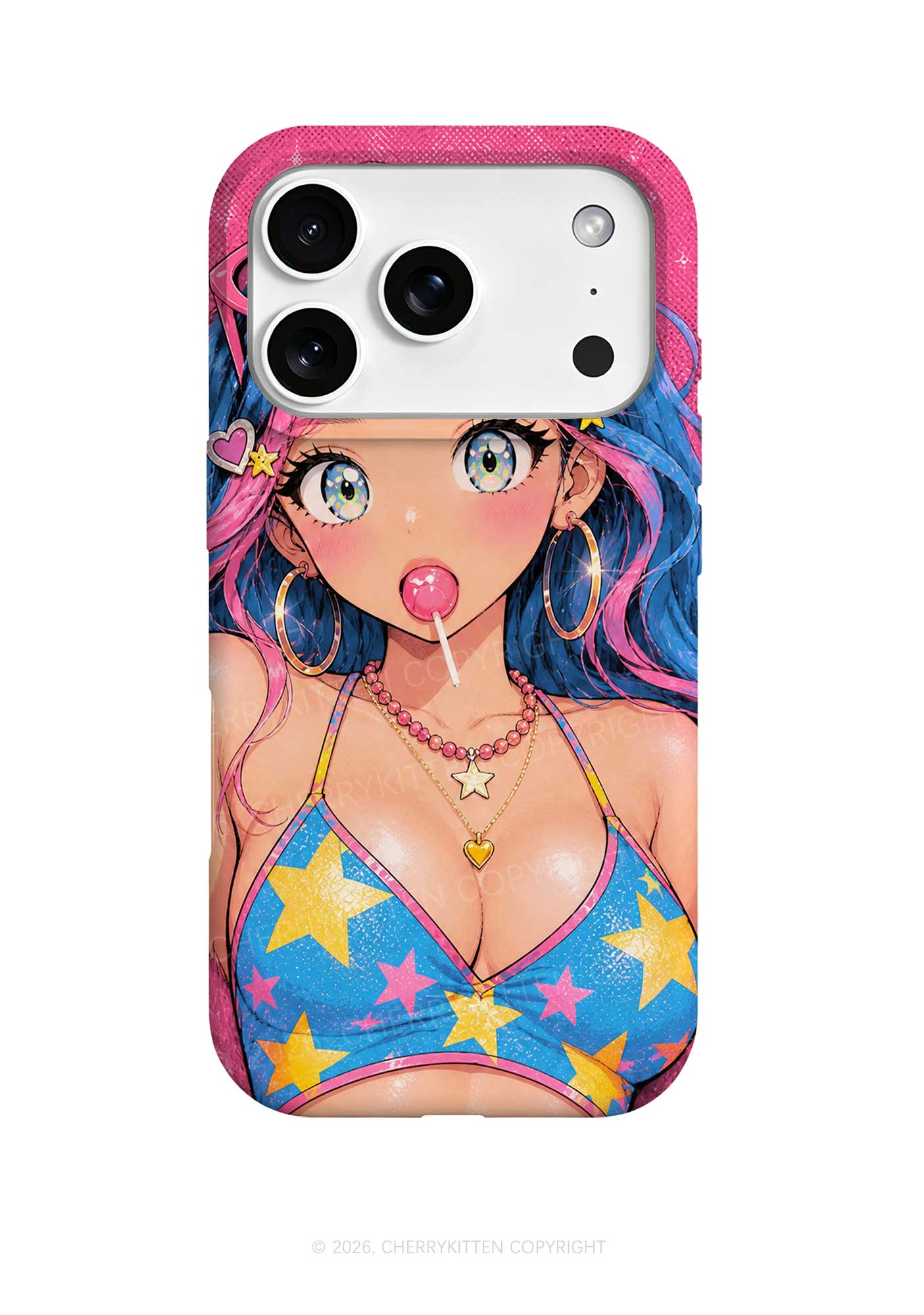 Kawaii Manga Lollipop Girl Y2K Phone Case Cherrykitten