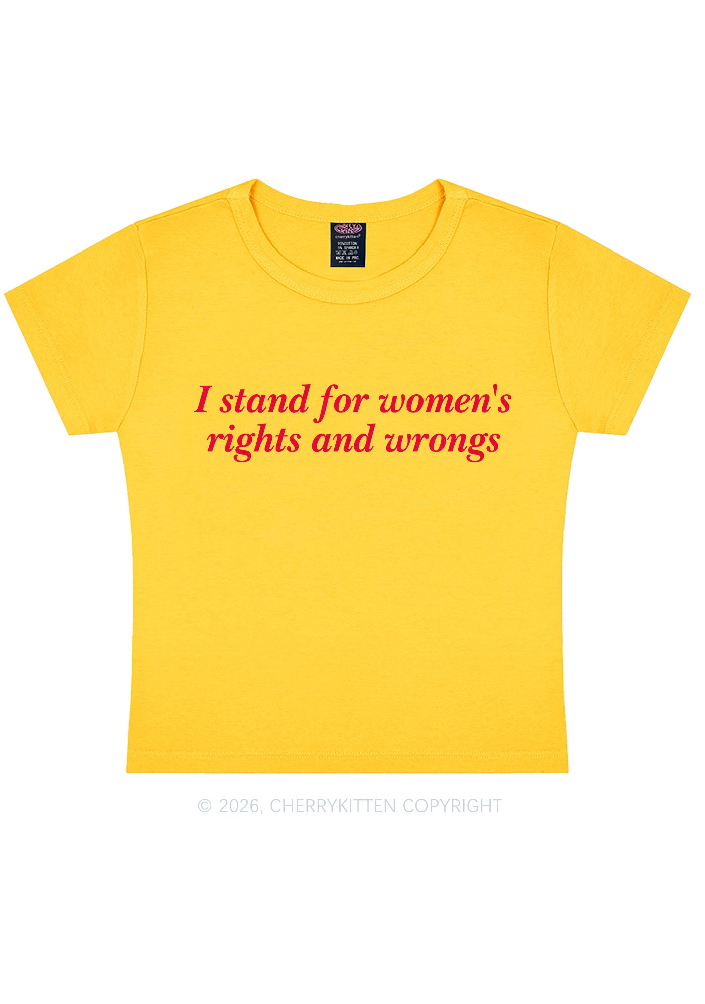 I Stand For Womens Rights Pride Y2K Baby Tee Cherrykitten