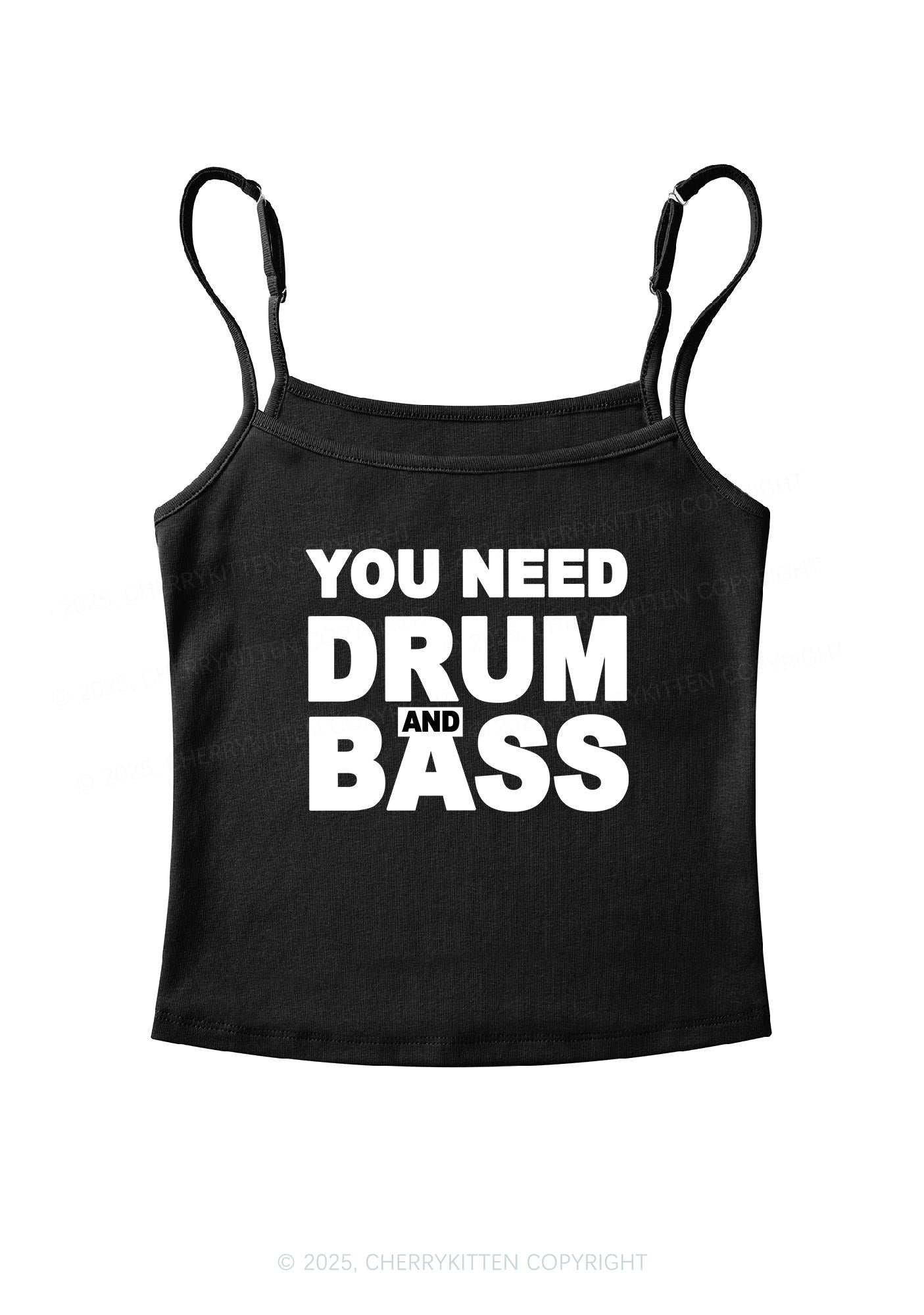 Need Drum And Bass Y2K Spaghetti Strap Cami Cherrykitten