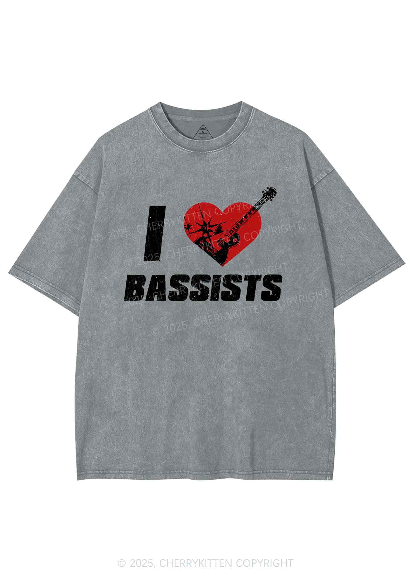 I Love Bassists Y2K Shirts Washed Tee Cherrykitten