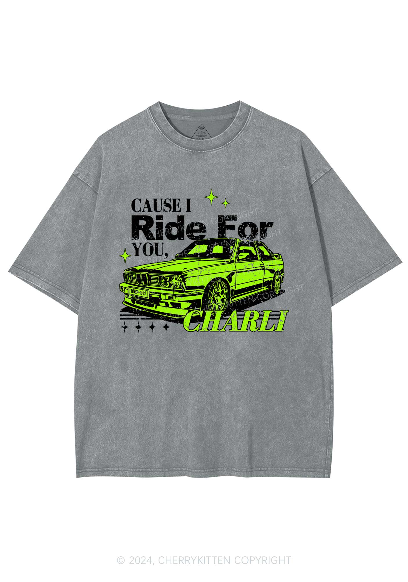 Ride For CX Y2K Washed Tee Cherrykitten