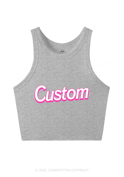 Custom Font Y2K Crop Tank Top Cherrykitten