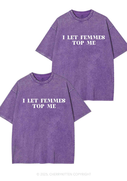 I Let Femmes Top Me Y2K Valentine's Day Washed Tee Cherrykitten