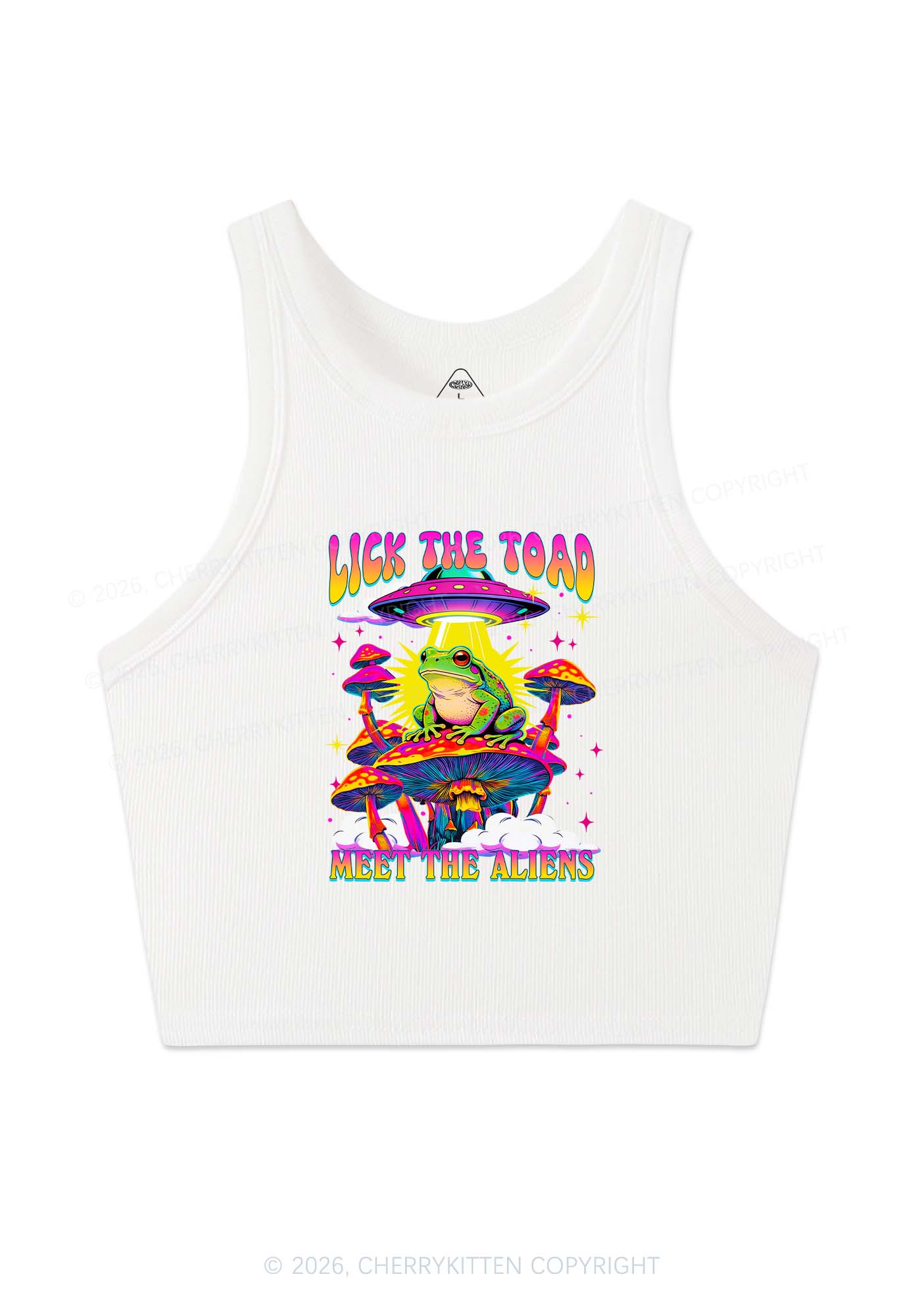 Lick The Toad Y2K Crop Tank Top Cherrykitten