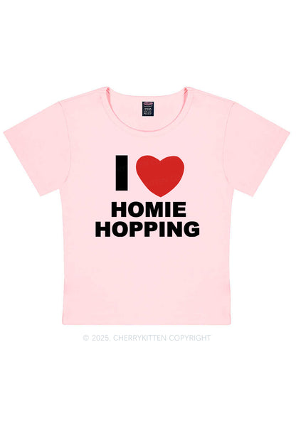 I Love Homie Hopping Y2K Baby Tee Cherrykitten