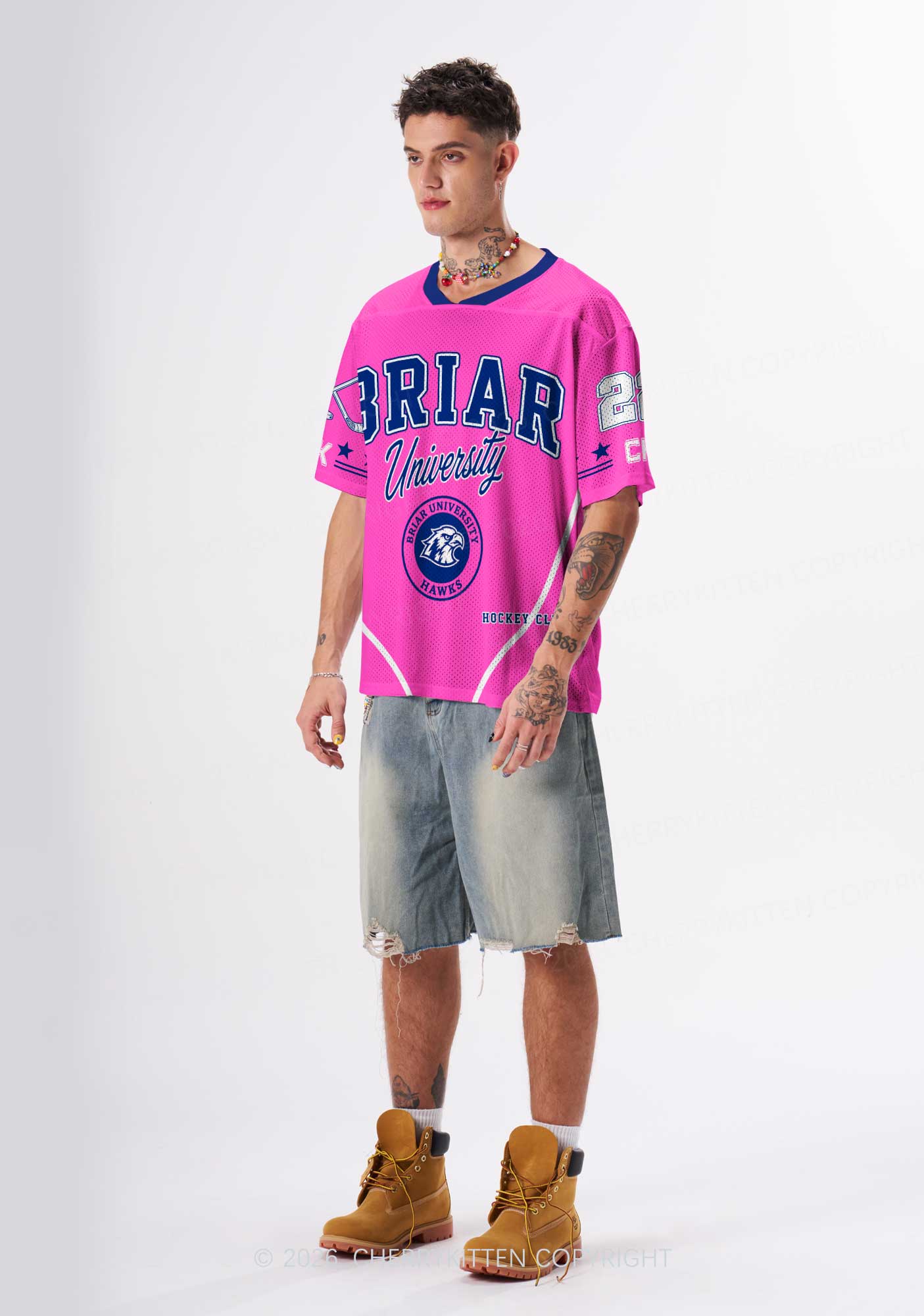 Pink Hockey Team JL Y2K Sport Jersey Shirts Cherrykitten