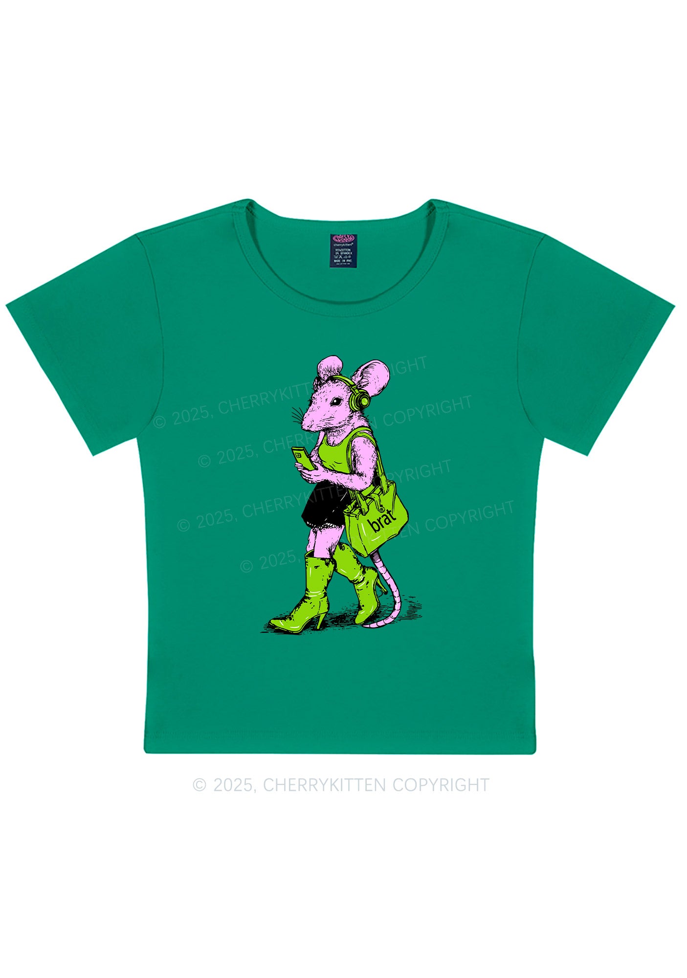 Brat Girl Y2K Baby Tee Cherrykitten