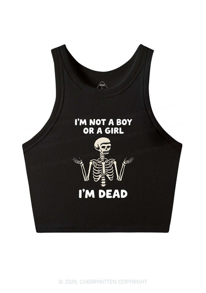 Im Not A Boy Or A Girl Pride Y2K Crop Tank Top Cherrykitten