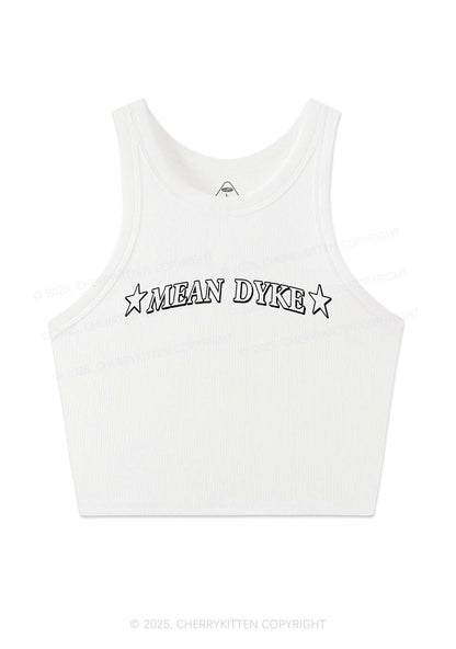 Mean Dyke Pride Y2K Crop Tank Top Cherrykitten