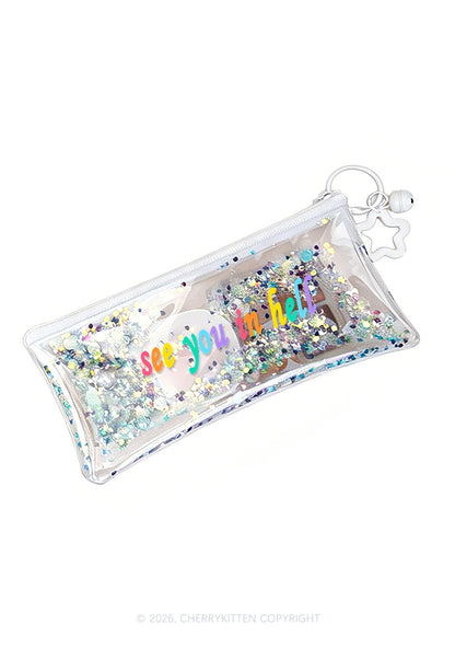 See You In Hell Pride Y2K Quicksand Transparent Pencil Pouch Cherrykitten