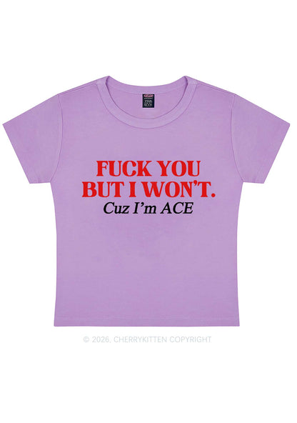 Fxxk You Cuz Im Ace Pride Y2K Baby Tee Cherrykitten