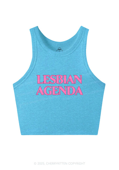 Lesbian Agenda Y2K Crop Tank Top Cherrykitten