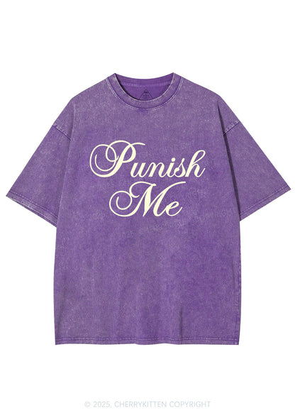 Punish Me Y2K Shirts Washed Tee Cherrykitten