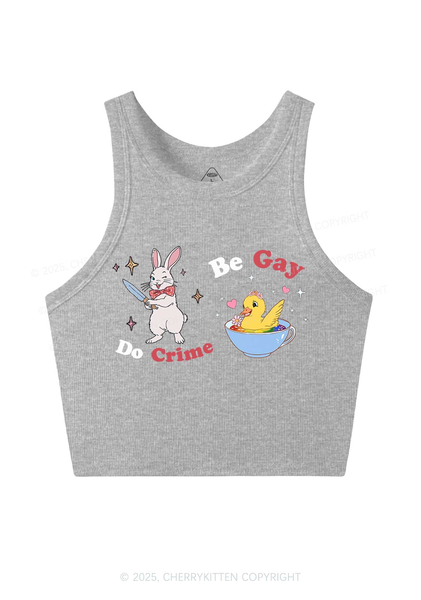 Be Gay Do Crime Pride Y2K Crop Tank Top Cherrykitten