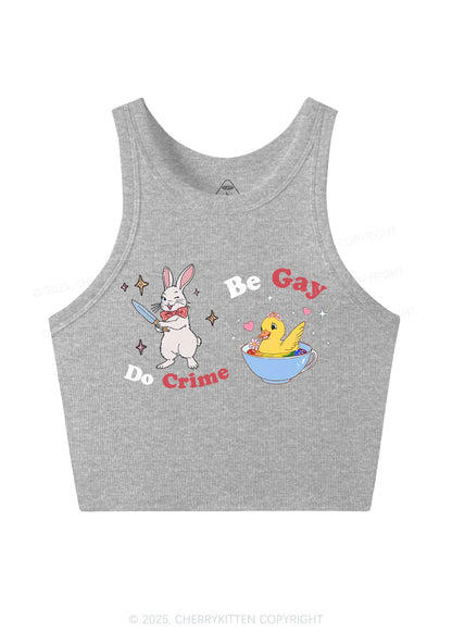 Be Gay Do Crime Pride Y2K Crop Tank Top Cherrykitten