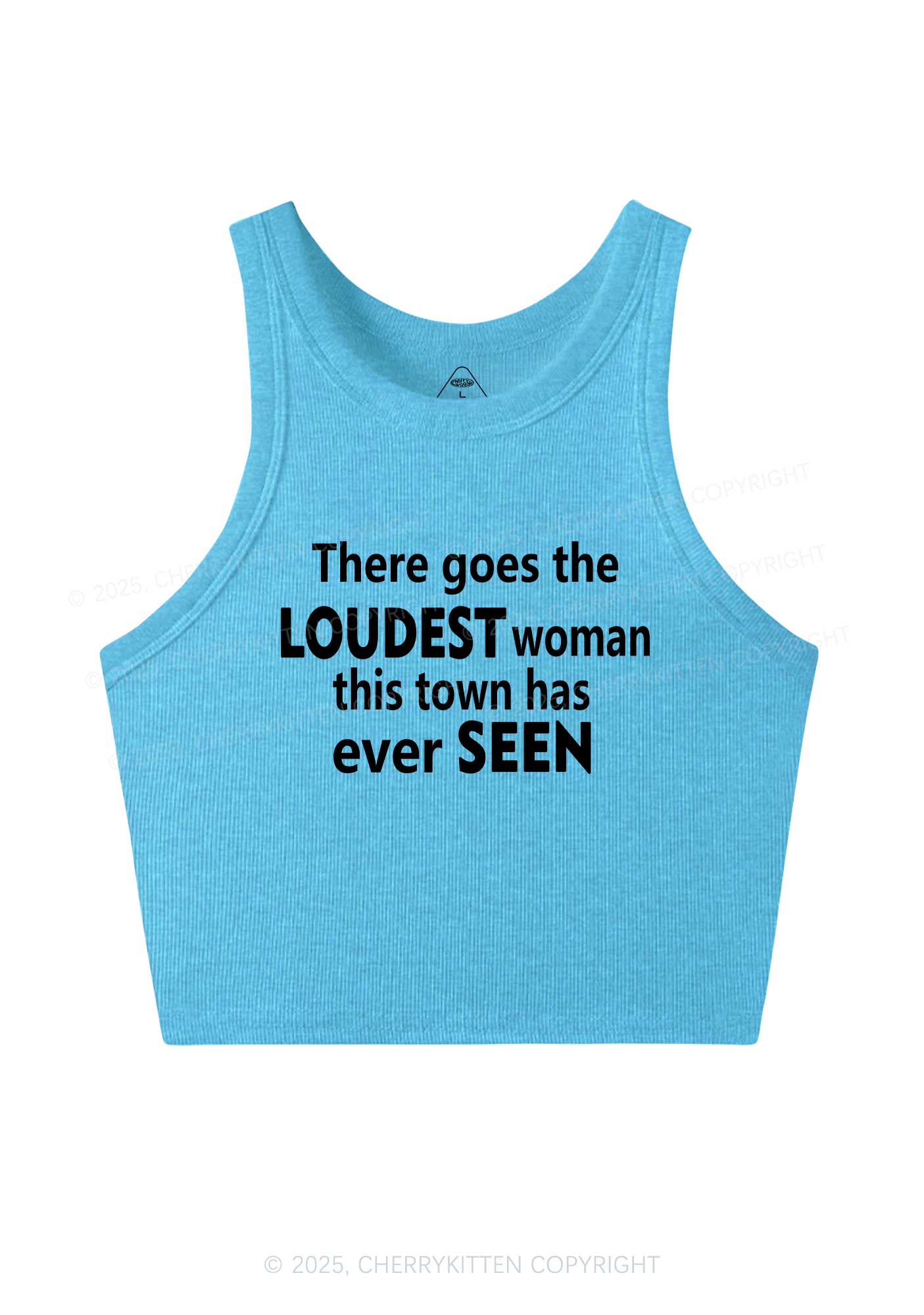 Loudest Woman This Town Y2K Crop Tank Top Cherrykitten