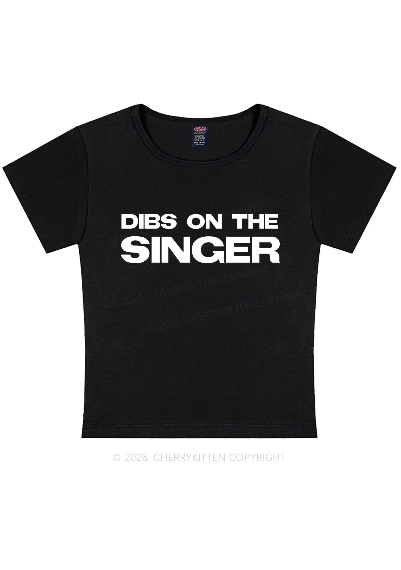 Dibs On The Singer Y2K Baby Tee Cherrykitten