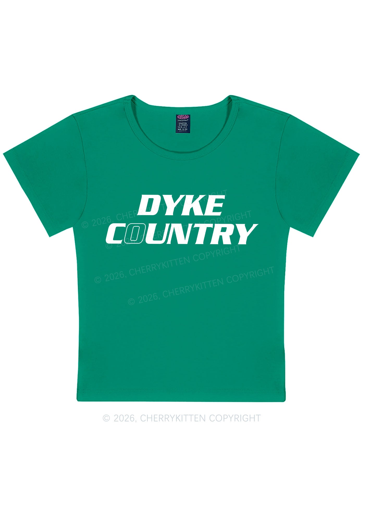 Dyke Country Pride Y2K Baby Tee Cherrykitten