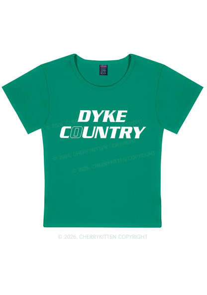 Dyke Country Pride Y2K Baby Tee Cherrykitten