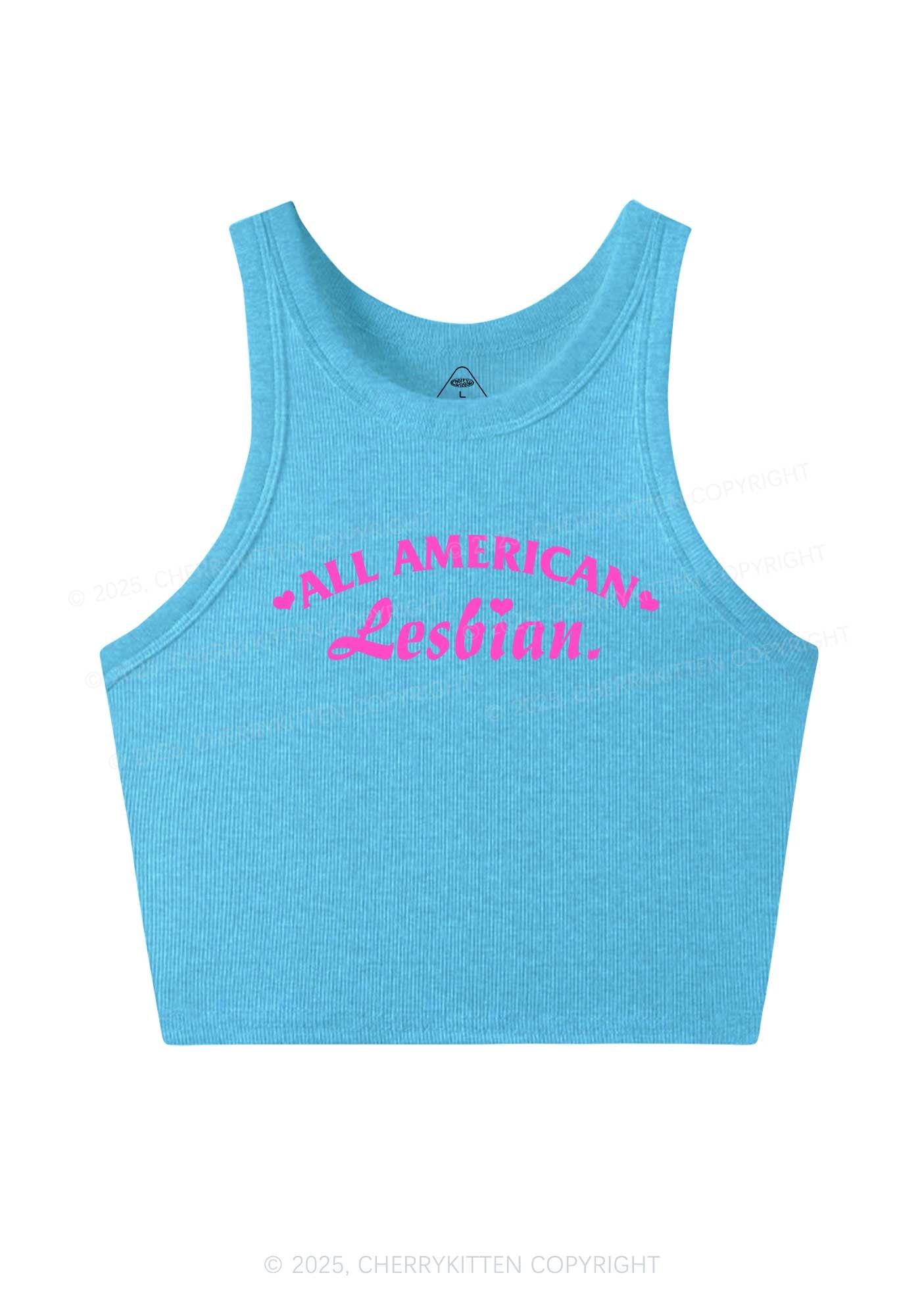All American Lesbian Y2K Crop Tank Top Cherrykitten