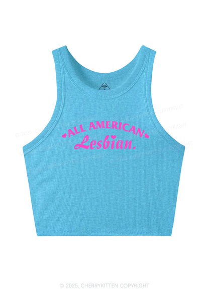All American Lesbian Y2K Crop Tank Top Cherrykitten