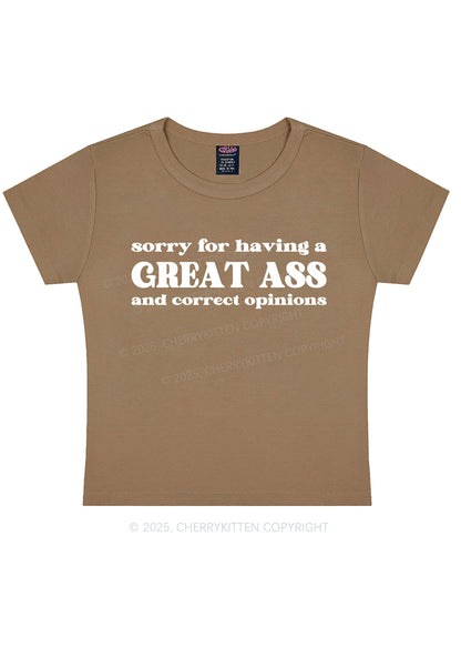 Sorry For Having Great Axx Y2K Baby Tee Cherrykitten