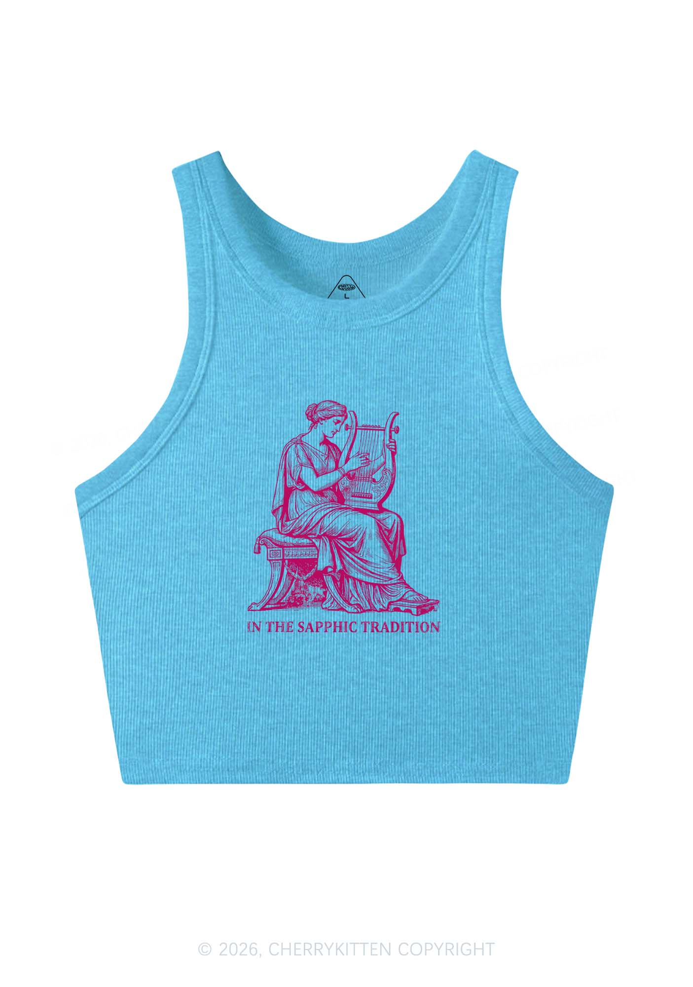 In The Sapphic Tradition Pride Y2K Crop Tank Top Cherrykitten