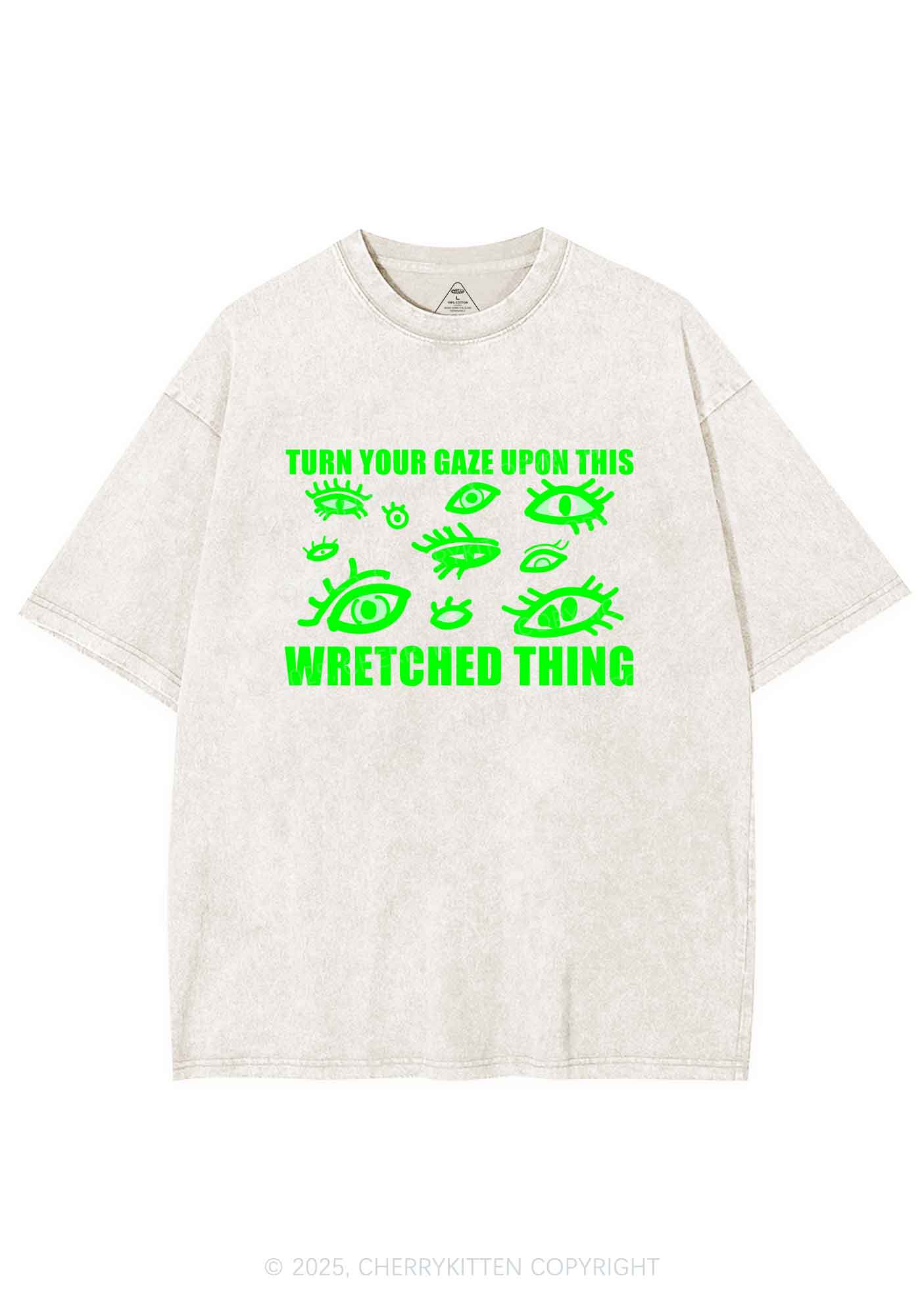 Turn Your Gaze Upon This Y2K Shirts Washed Tee Cherrykitten