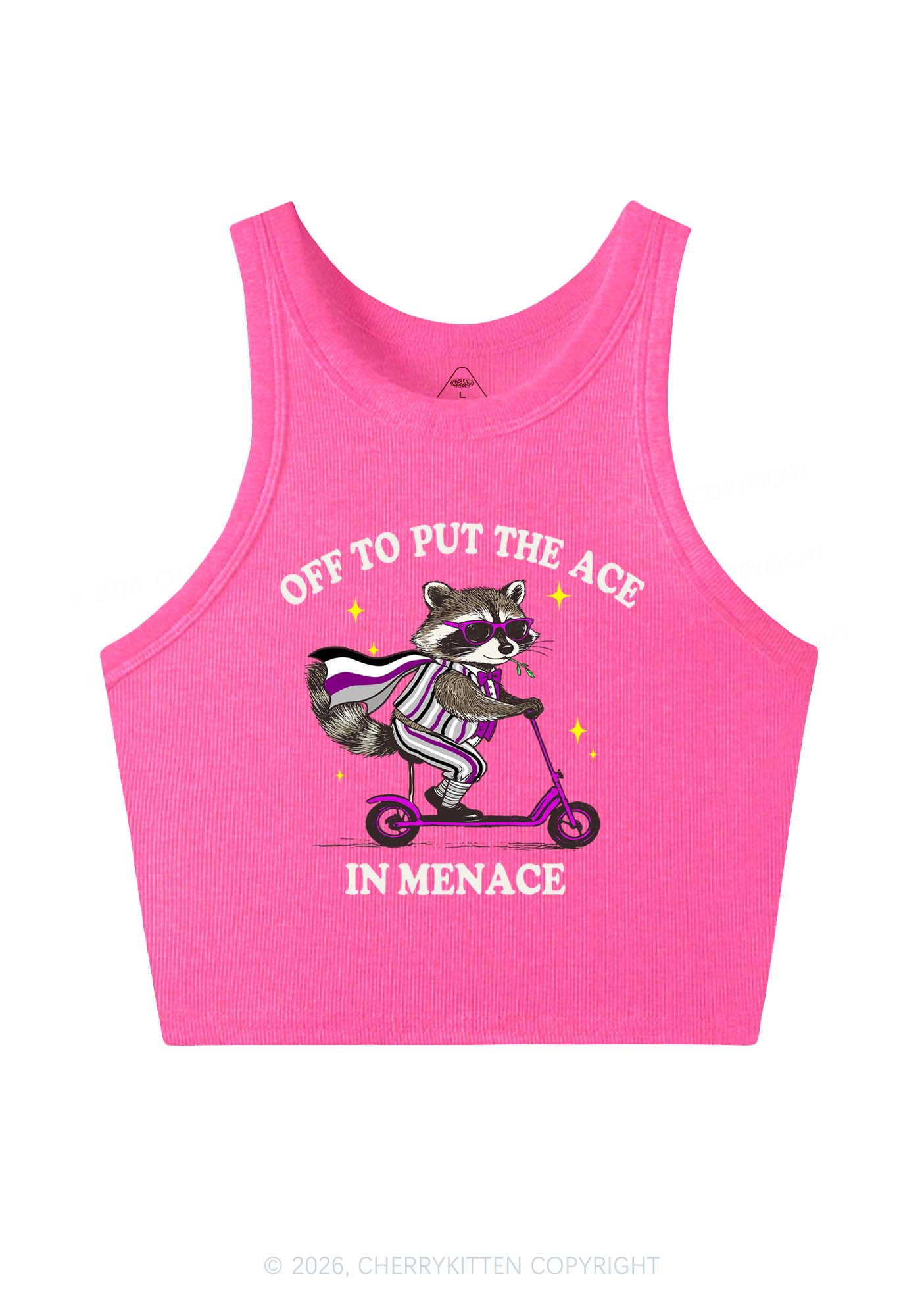 Put The Ace In Menace Pride Y2K Crop Tank Top Cherrykitten