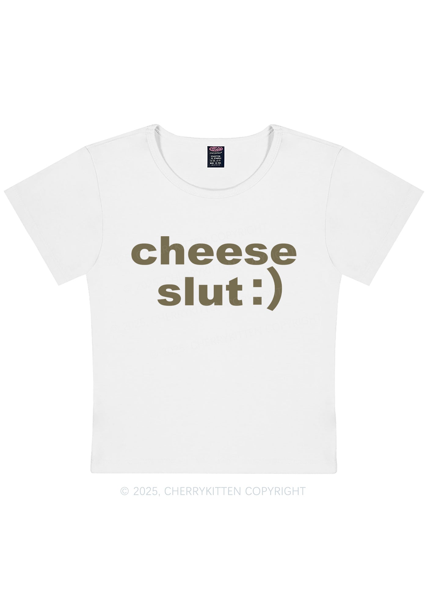 Cheese Slxt Y2K Baby Tee Cherrykitten