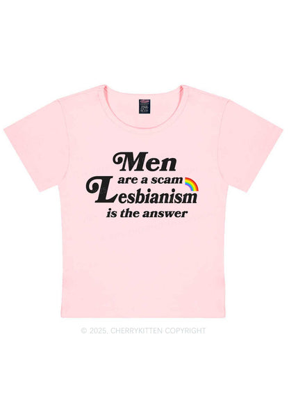 Men Lesbianism Y2K Baby Tee Cherrykitten