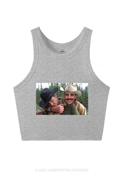 Custom Gay Cowboy Pride Y2K Crop Tank Top Cherrykitten