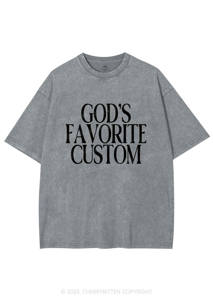 Gods Favorite Custom Y2K Shirts Washed Tee Cherrykitten