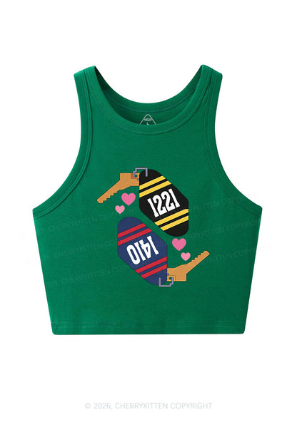 Retro Key Tag HR Y2K Crop Tank Top Cherrykitten