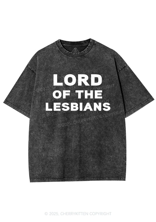 Lord Of The Lesbians Y2K Shirts Washed Tee Cherrykitten