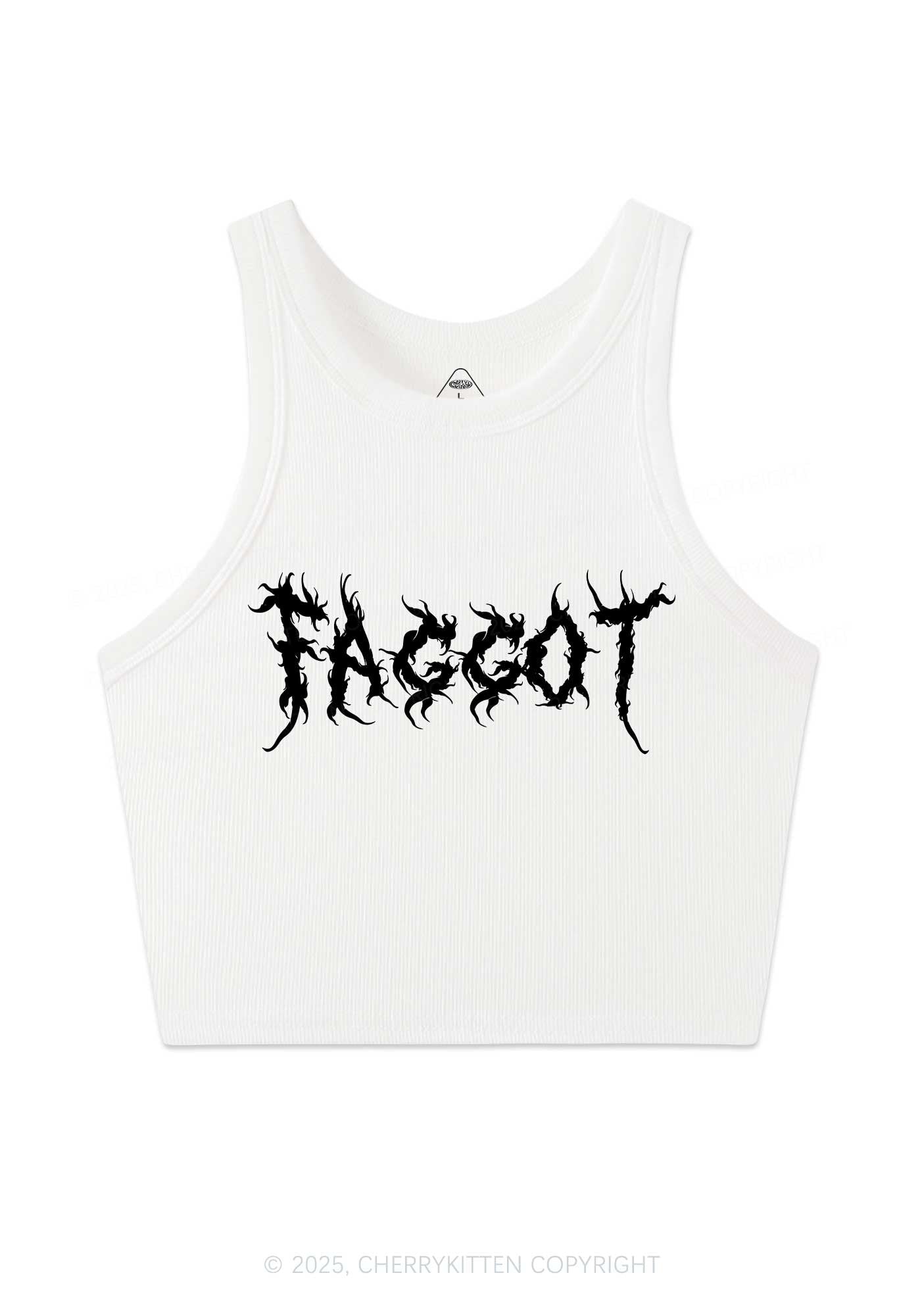 Punk Faggot Pride Y2K Crop Tank Top Cherrykitten