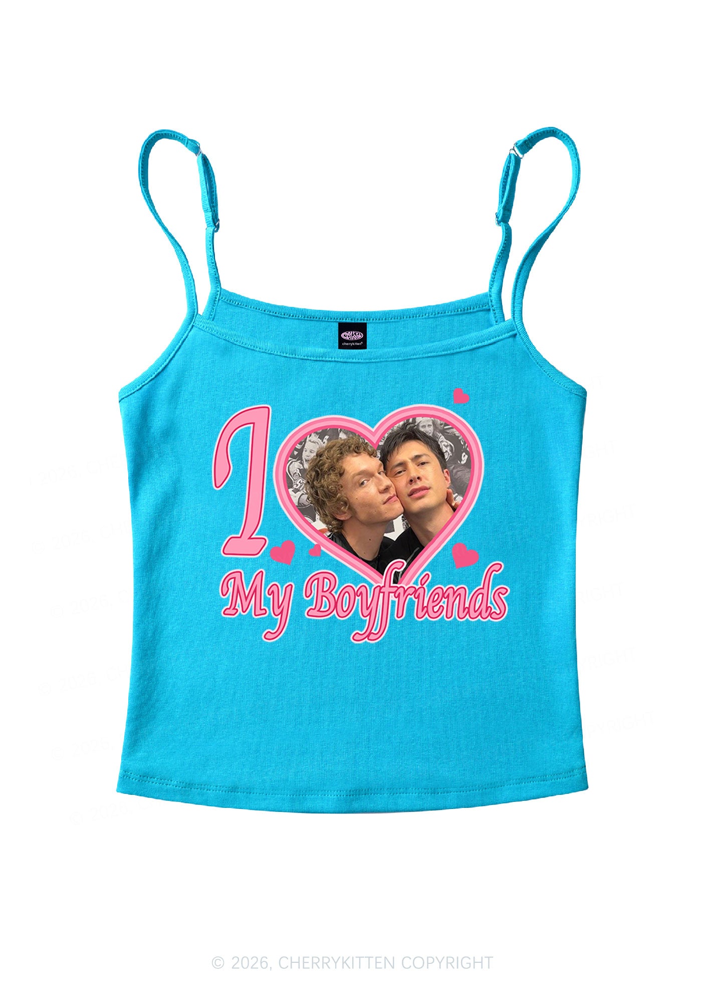 I Love My Boyfriends HR Y2K Spaghetti Strap Cami Cherrykitten