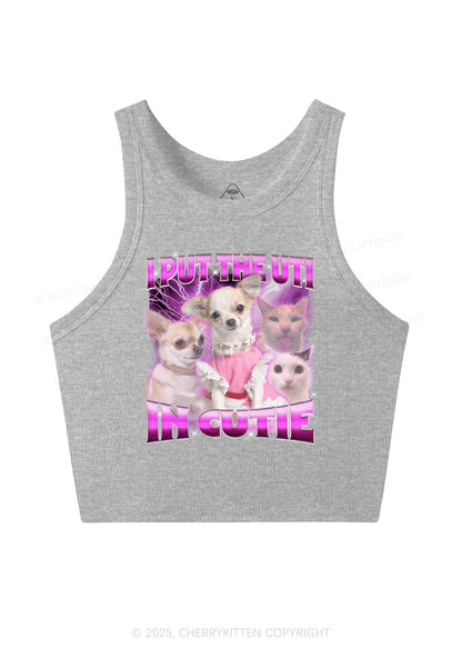 Put UTI In Cutie Y2K Crop Tank Top Cherrykitten