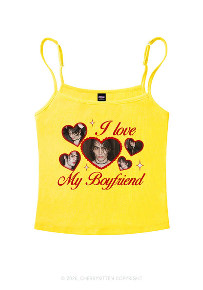 Custom Photo I Love My GF BF Valentine's Day Y2K Spaghetti Strap Cami Cherrykitten